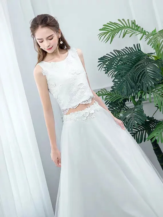 The Eartha Wedding Bridal Separates Cropped Top Maxi & Skirt (Customisable)