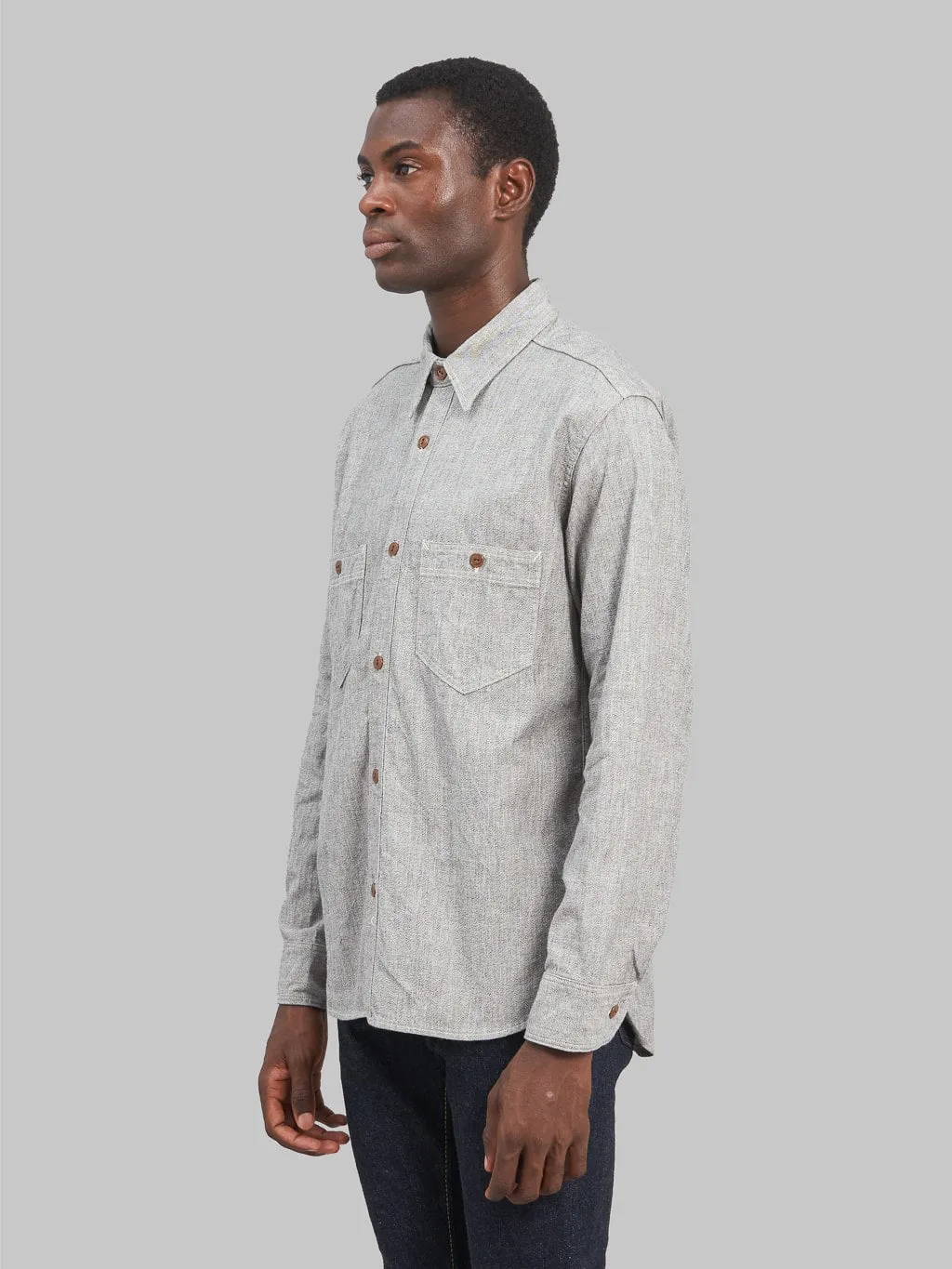 The Rite Stuff Atlas Salt & Pepper Work Shirt Iron Grey