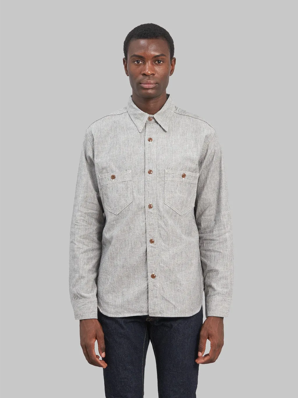 The Rite Stuff Atlas Salt & Pepper Work Shirt Iron Grey