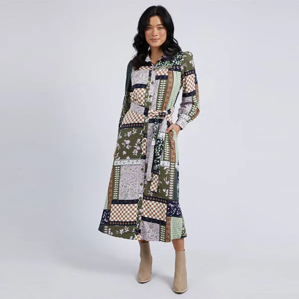 Vetiver Patchwork Dress - Patchwork Print