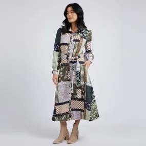 Vetiver Patchwork Dress - Patchwork Print