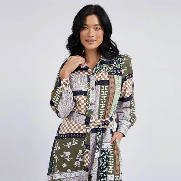 Vetiver Patchwork Dress - Patchwork Print