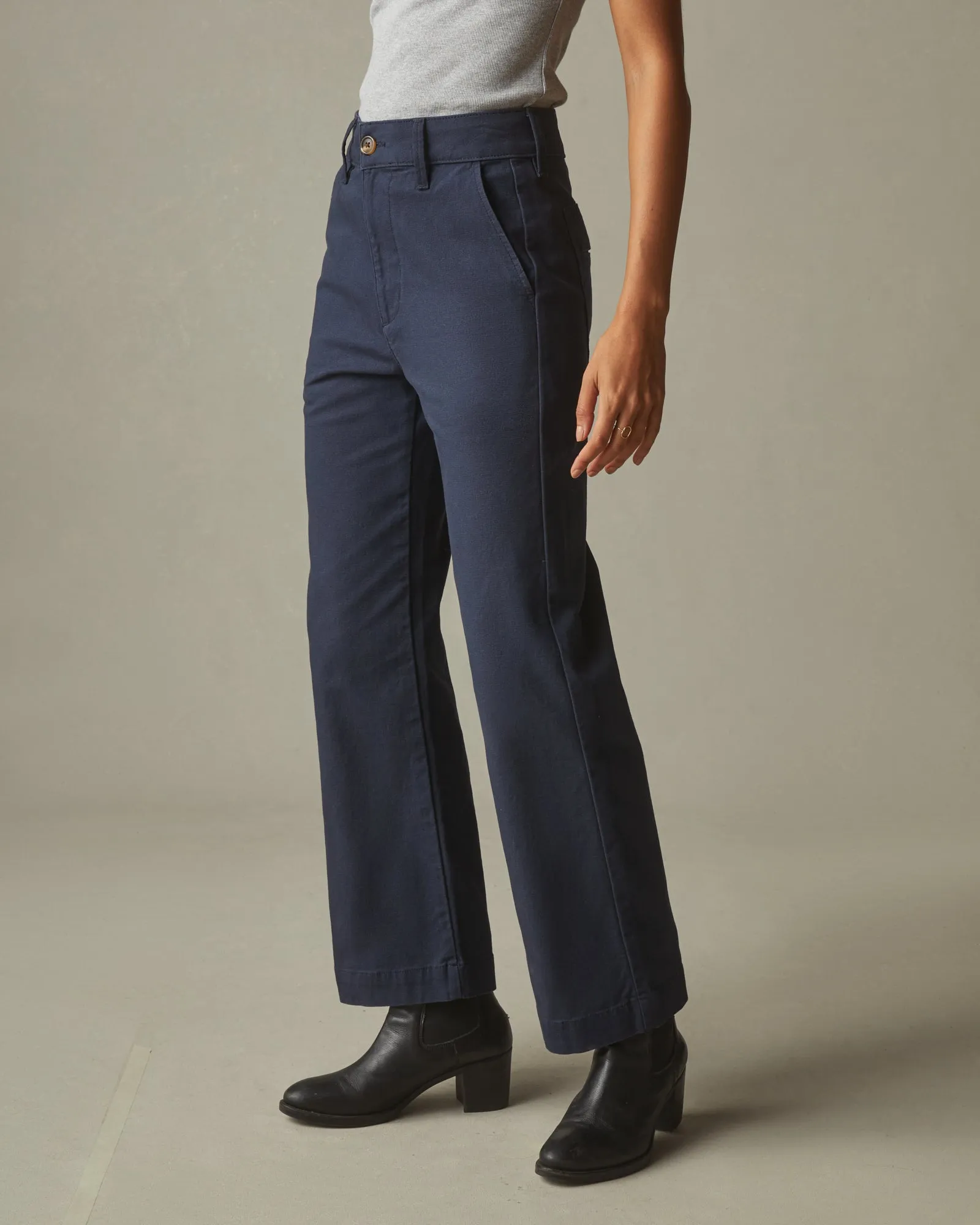 Wide Leg Pant - Navy