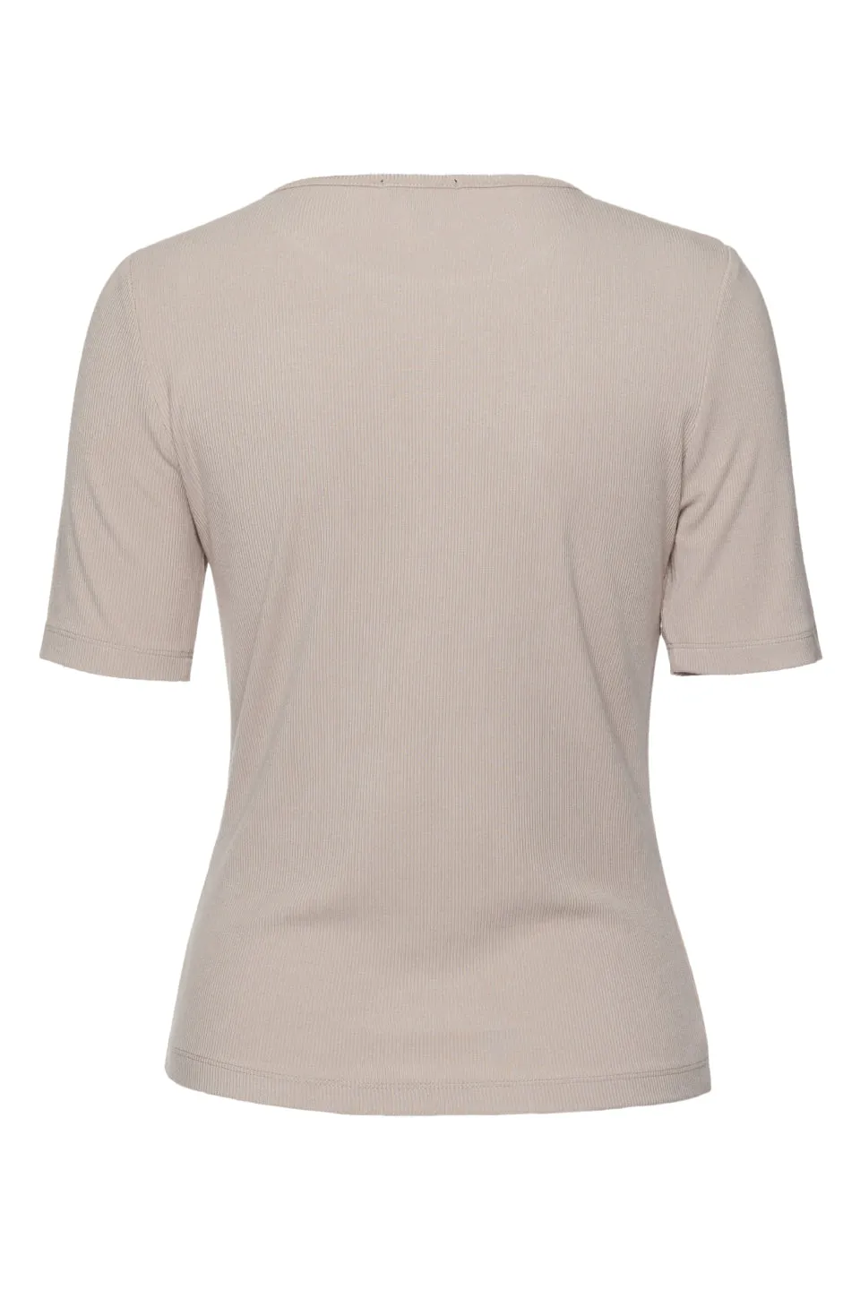 Wired Half Sleeve Slim Latte Rib Tee